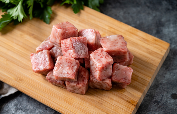 Takamori Drunken Wagyu | A5 Wagyu Beef Steak Cubes-Premium Loin (2 pkgs)