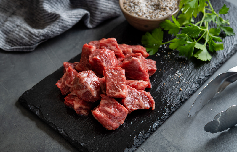 Natural American Wagyu Beef Steak Cubes-Premium Loin (2 pkgs)