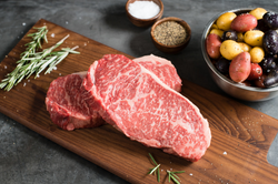 American Wagyu Beef Portioned Striploin Steaks