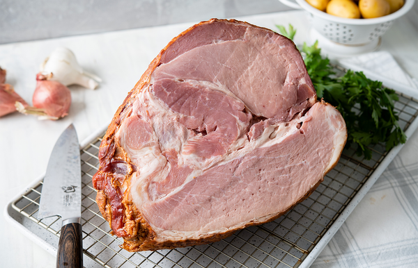 Natural Berkshire Pork Kurobuta Uncured Boneless Hickory Smoked Ham