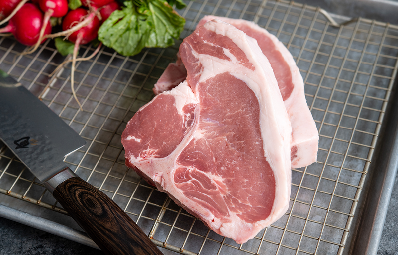 Natural Berkshire Pork Kurobuta Bone-In Porterhouse Chop | The Wagyu Shop